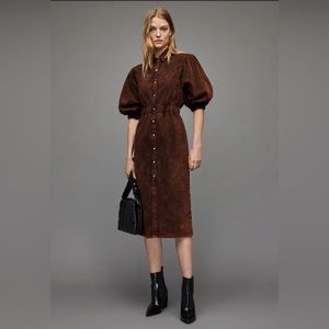 Allsaints Osa Denim Midi Dress